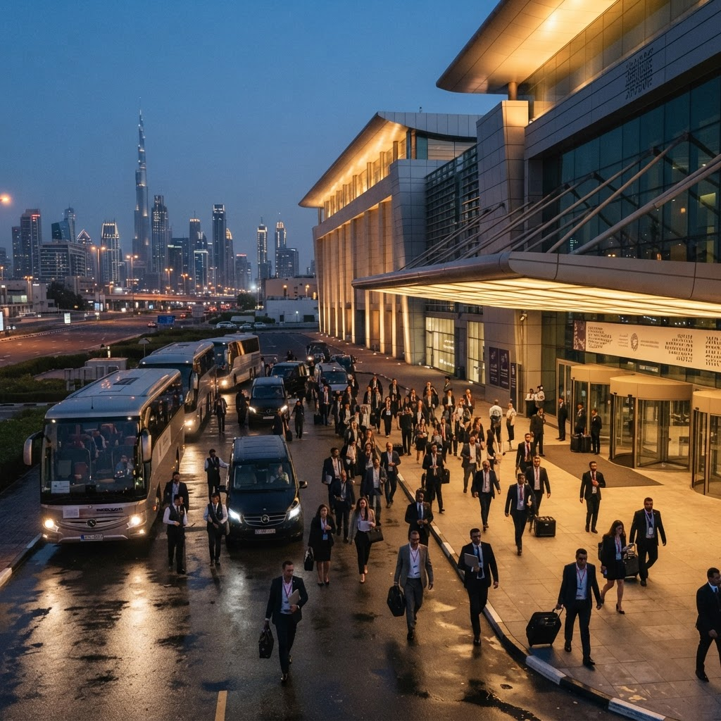 End-to-end delegate transport for a 3,000-attendee Dubai summit